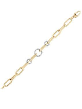 Infinite Diamond 14K (or 18k upon request) Yellow Gold Link Bracelet